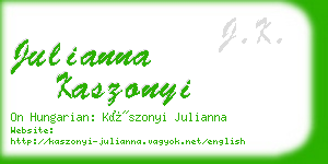 julianna kaszonyi business card